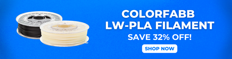 Save 32% on ColorFabb light-weight PLA.