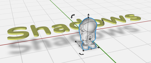 Screenshot of a design with one object set to 50% transparency, showing objects behind it