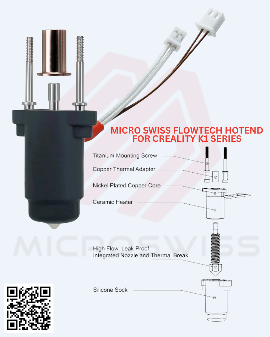 Upgrade with the Microswiss Flowtech Hotend for the Creality K2 Series
