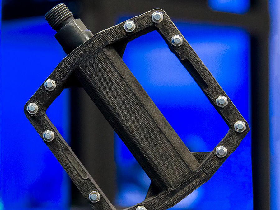 Nylon filament is great for outdoor use due to it's strength/high-temp resistance.