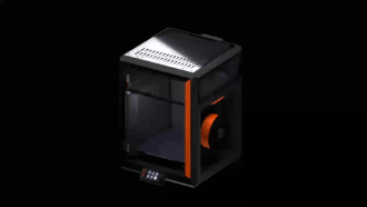 GIF of 3D rendering desconstruction of the Prusa CORE One L 3D Printer
