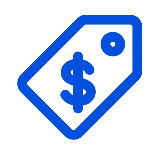 Price tag icon for fixed service plan deductibles