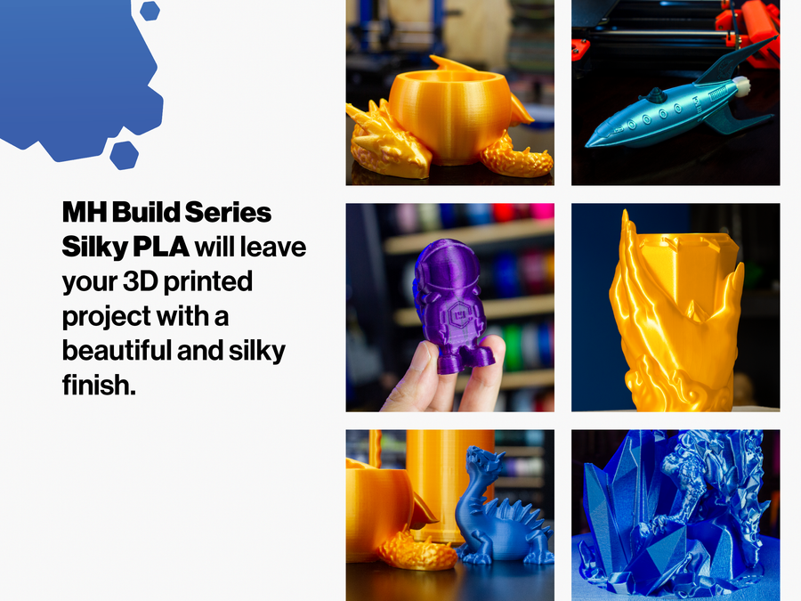 Silky Silver MH Build Series PLA Filament - 2.85mm (1kg)