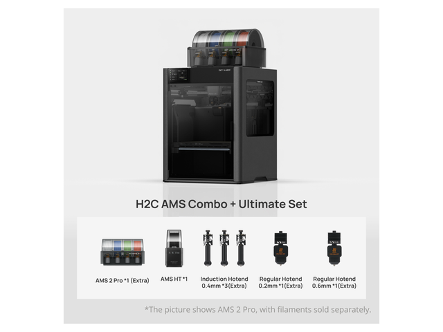 【20%割引】Bambu Lab H2C AMS combo Bambu Lab H2C Combo - Ultimate Starter Kit | MatterHackers