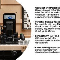 Shaper Origin Hand-Held CNC Router with Shaper Plate and Workstation