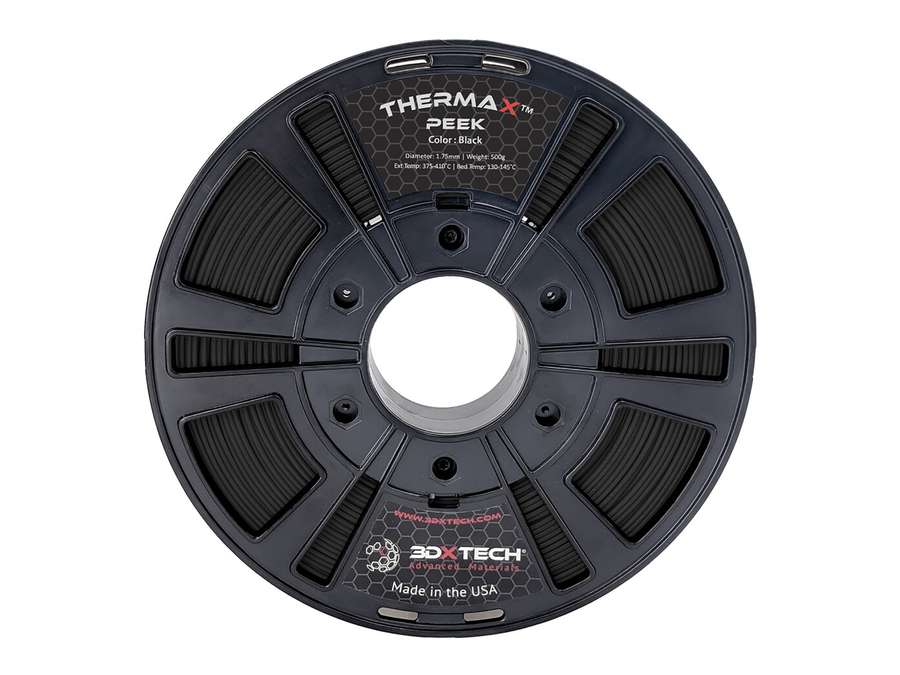 3DXTECH Black ThermaX PEEK Filament - 1.75mm (0.5kg) | MatterHackers