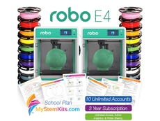 Robo E4 and MyStemKit Bundle - School License and Material
