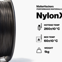 CLEARANCE - NylonX Carbon Fiber PA12 Filament (Notched Spool) - 1.75mm (0.5kg)