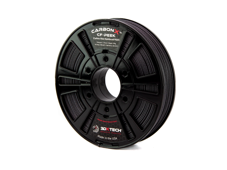 3DXTech CarbonX Black PEEK+CF10 Filament - Pack of 5 - 1.75mm (0.5