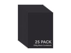 Bambu 250g Cardstock - Black (25pcs)