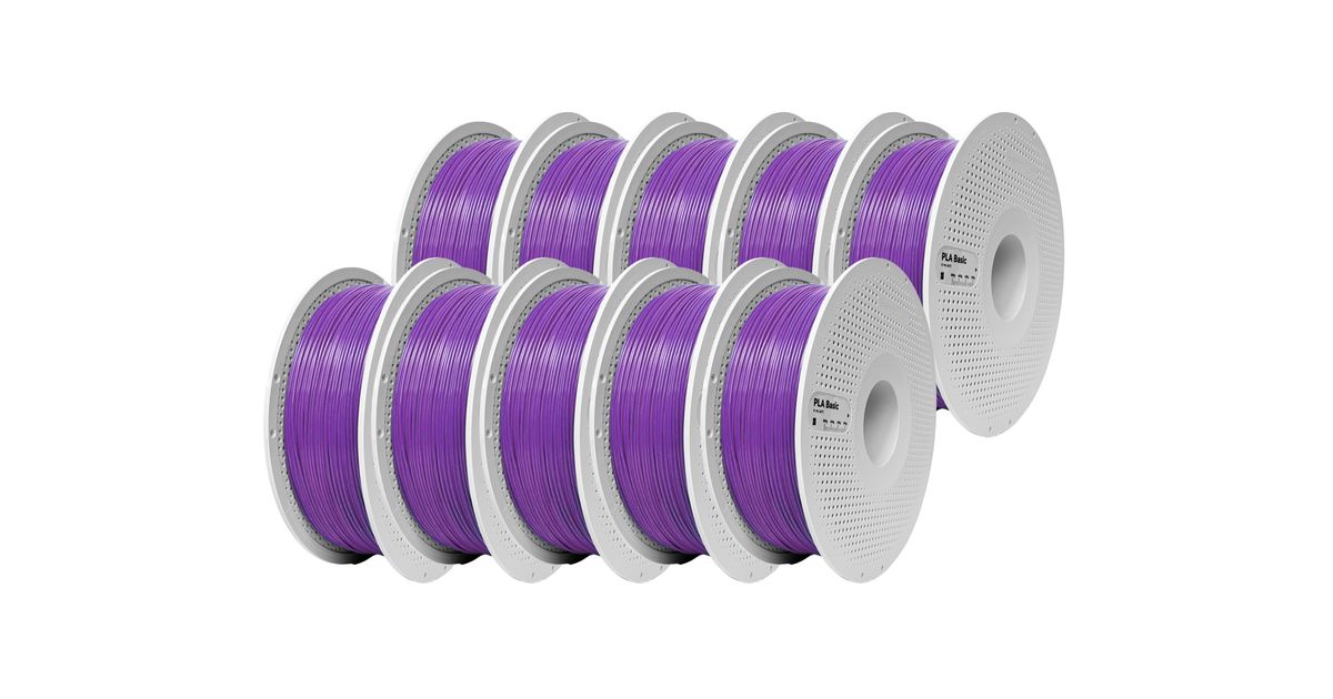 Bambu Lab Purple PLA Filament 10 Pack - 1.75mm (1kg) | MatterHackers