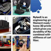 CLEARANCE - NylonX Carbon Fiber PA12 Filament (Notched Spool) - 1.75mm (0.5kg)