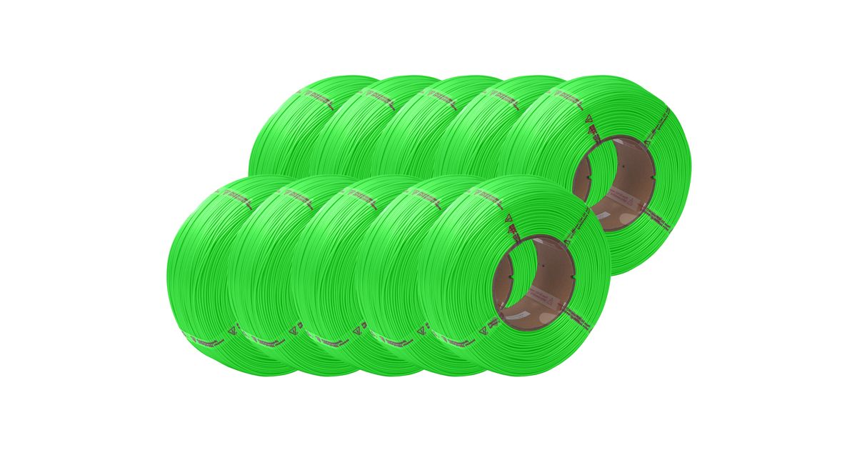 Bambu Lab Bambu Green PLA Filament Refill 10 Pack - 1.75mm (1kg ...
