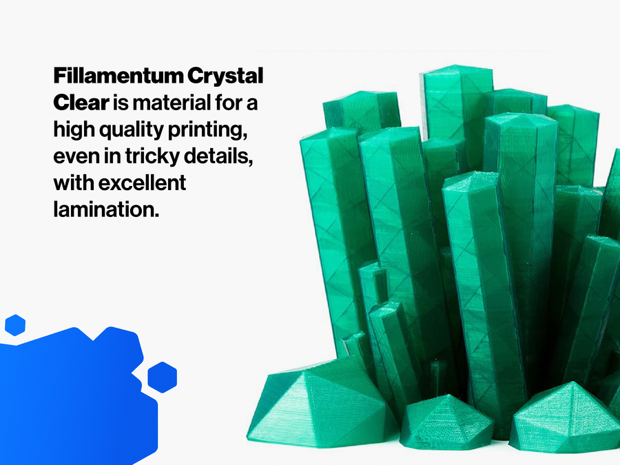 Fillamentum Crystal Clear Smaragd Green PLA Filament - 2.85mm (0.75kg)