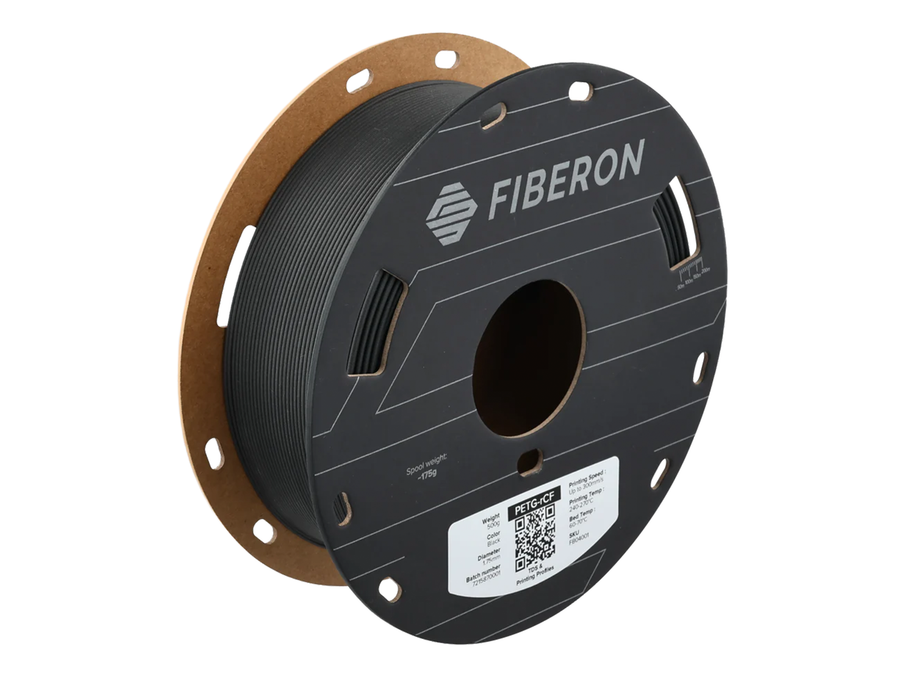 PolyMaker Fiberon PETG-rCF08 Black Recycled PET Filament - 1.75mm (0.5kg)