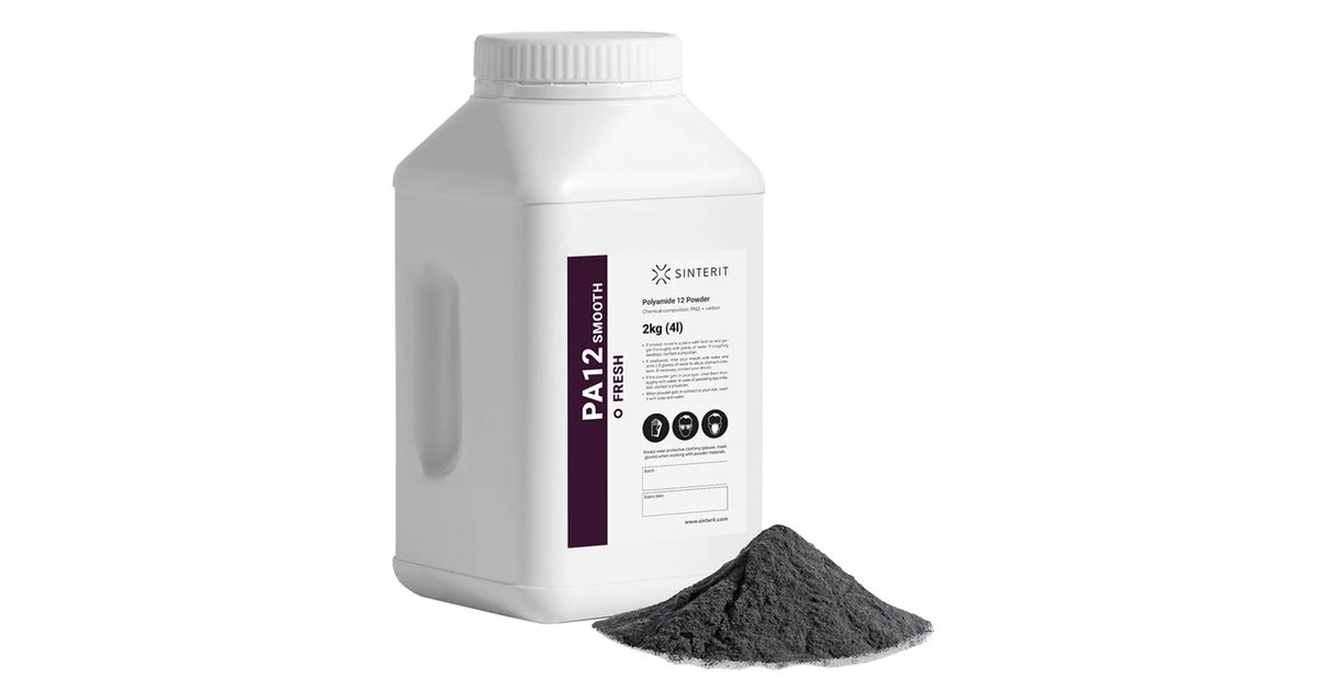 Sinterit PA12 Smooth Fresh SLS Powder (2kg) | MatterHackers