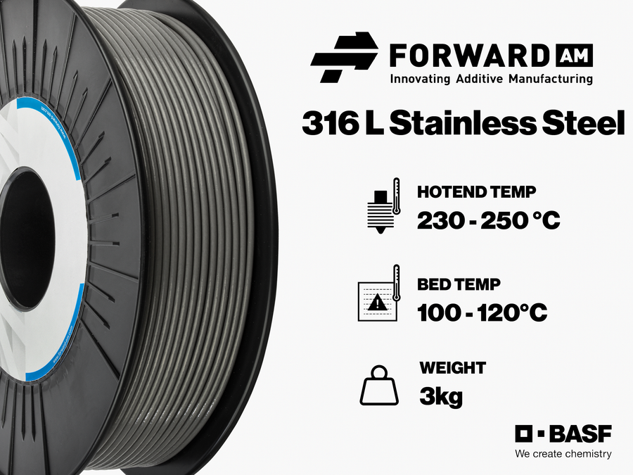 BASF Ultrafuse 316L Metal 3D Printing Filament - 1.75mm (3kg)