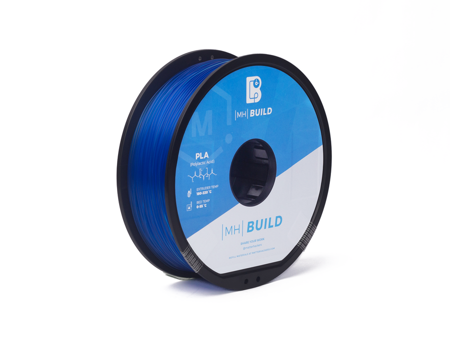Translucent Light Blue MH Build Series PLA Filament - 1.75mm (1kg)