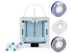 UltiMaker S5 3D Printer (No Camera, No Wi-Fi, No USB) + UltiMakerCare Plan - 2 Year + Beginner PLA Filament Bundle