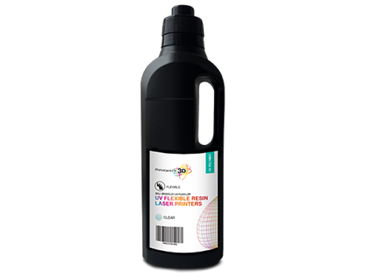 PhotoCentric 3D UV Laser Flexible Resin - Clear (1kg)