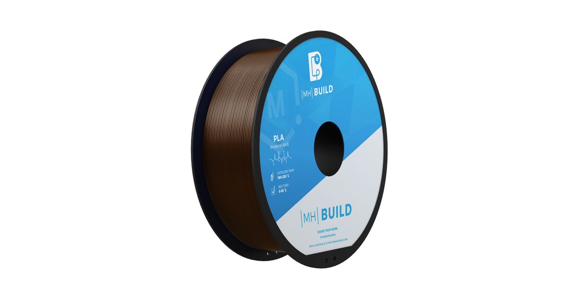 Brown MH Build Series PLA Filament - 1.75mm (1kg) | MatterHackers