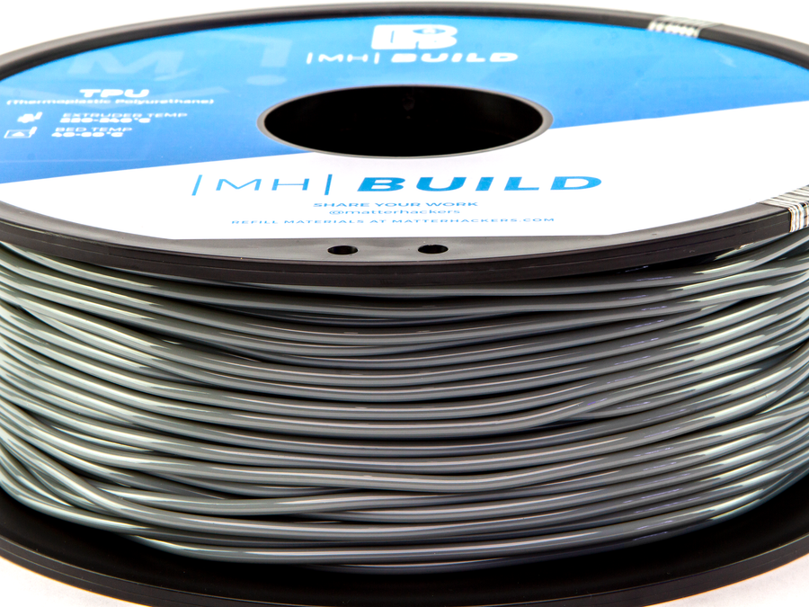 Gray MH Build Series TPU Flexible Filament - 2.85mm (1kg)