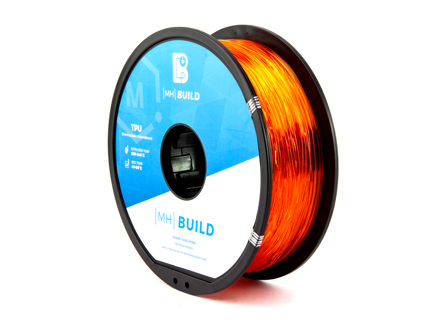 Translucent Orange MH Build Series TPU Flexible Filament - 2.85mm (1kg)