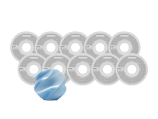 Bambu Lab Baby Blue Silk+ PLA Filament Pack of 10 - 1.75mm (1kg)