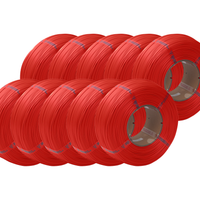 Bambu Lab Red ABS Filament Refill 10 Pack - 1.75mm (1kg)