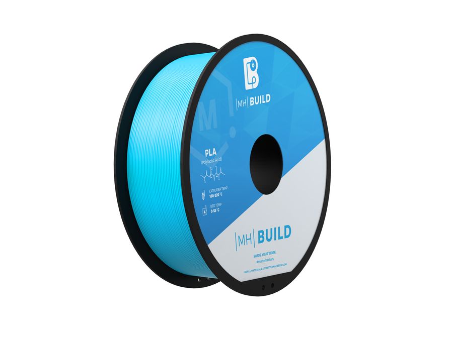 Light Blue MH Build Series PLA Filament - 1.75mm (1kg)