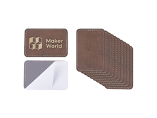 Bambu Rectangular PU Iron-on Patch - Rustic to Gold (10pcs)