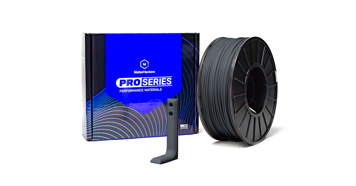 Jet Gray PRO Series ASA Filament - 2.85mm (1kg) | MatterHackers