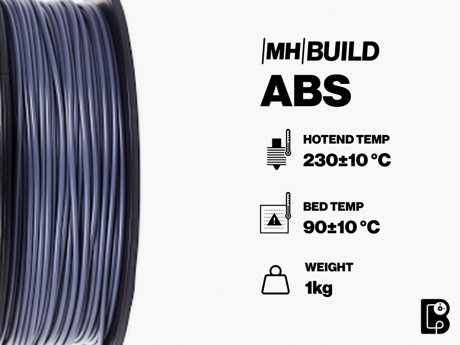 Black MH Build Series ABS Filament - 2.85mm (1kg)
