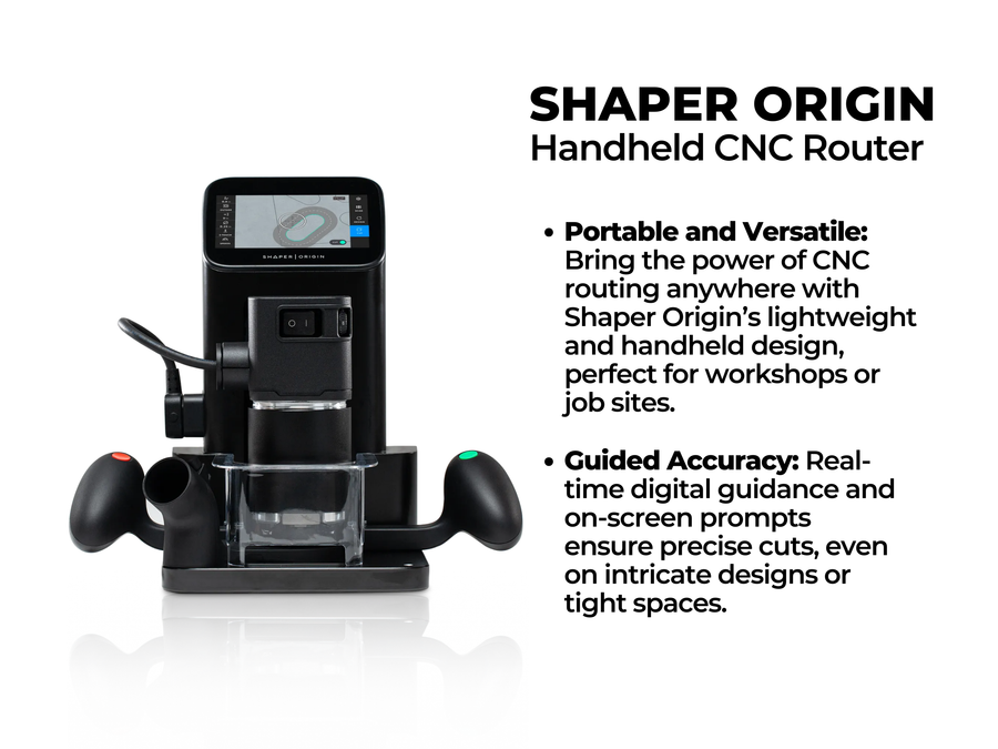 Shaper Origin Hand-Held CNC Router with Shaper Plate and Workstation