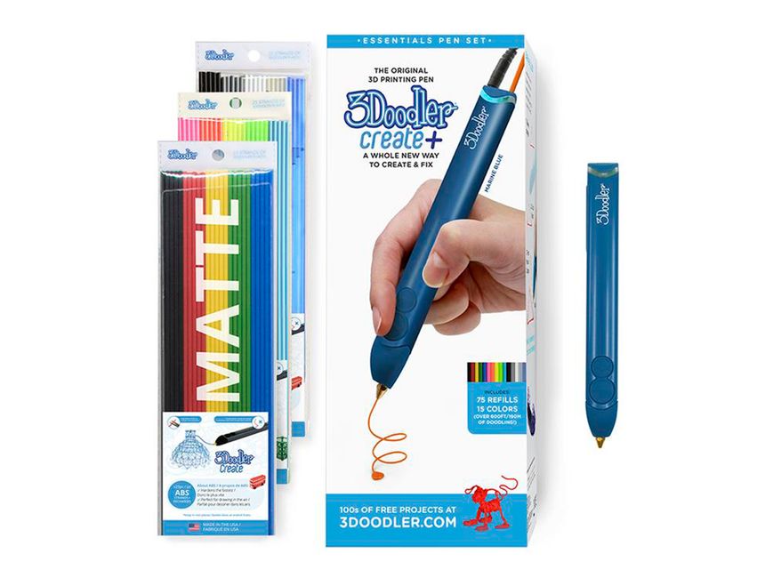 3Doodler Create+ Essentials 3D Printing Pen Set - Blue | MatterHackers