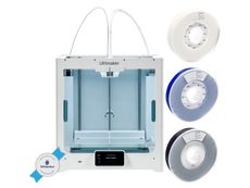 UltiMaker S5 3D Printer (No Camera, No Wi-Fi, No USB) + UltiMakerCare Plan - 1 Year + Beginner PLA Filament Bundle