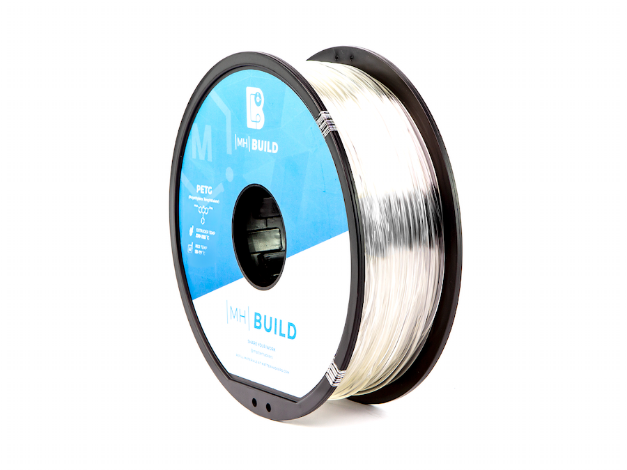 Clear Translucent MH Build Series PETG Filament - 1.75mm (1kg)