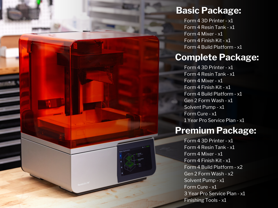 Formlabs Form 4 Complete Package + 3 Year Service Plan (1 Year Free)