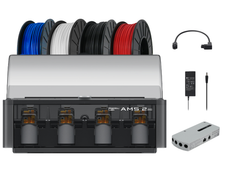 Bambu Lab AMS 2 Pro with MH PRO Series Filament 4-Pack and AMS Hub Kit