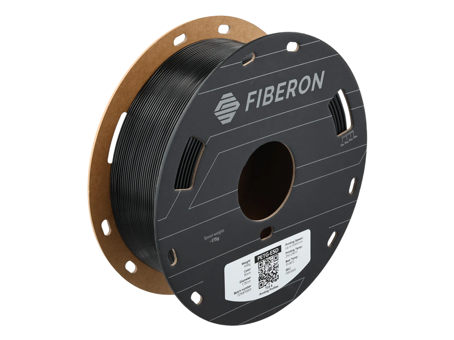 PolyMaker Fiberon PETG-ESD Black Filament - 1.75mm (0.5kg)