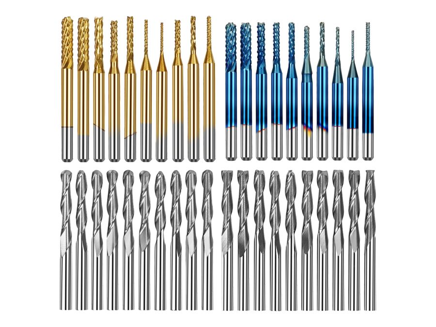 Twotrees 40 PCS End Mills CNC Router Bits