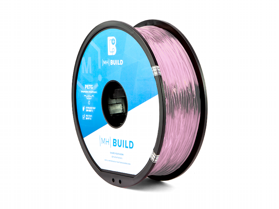 Translucent Rose Pink MH Build Series PETG Filament - 1.75mm (1kg)