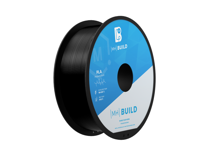 Black MH Build Series PLA Filament - 1.75mm (1kg)