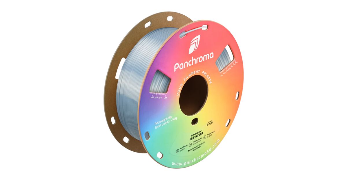 PolyMaker Panchroma Silk Silver PLA Filament - 1.75mm (1kg) | MatterHackers