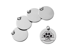 Bambu Round Stainless Steel Tag - 20mm (5pcs)