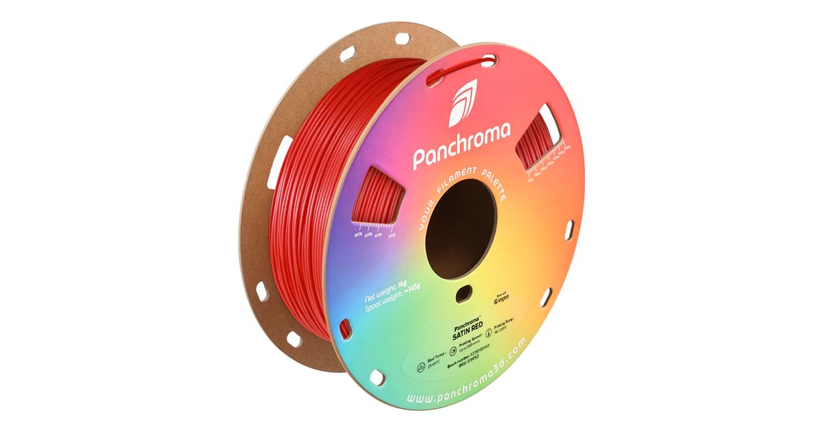 PolyMaker Panchroma Satin Red PLA Filament - 1.75mm (1kg) | MatterHackers