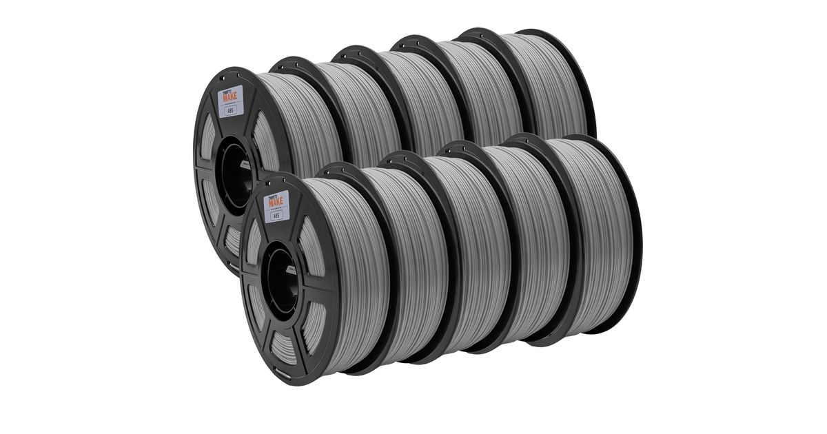 ThriftyMake Gray ABS Filament 10 Pack - 1.75mm (1kg) | MatterHackers