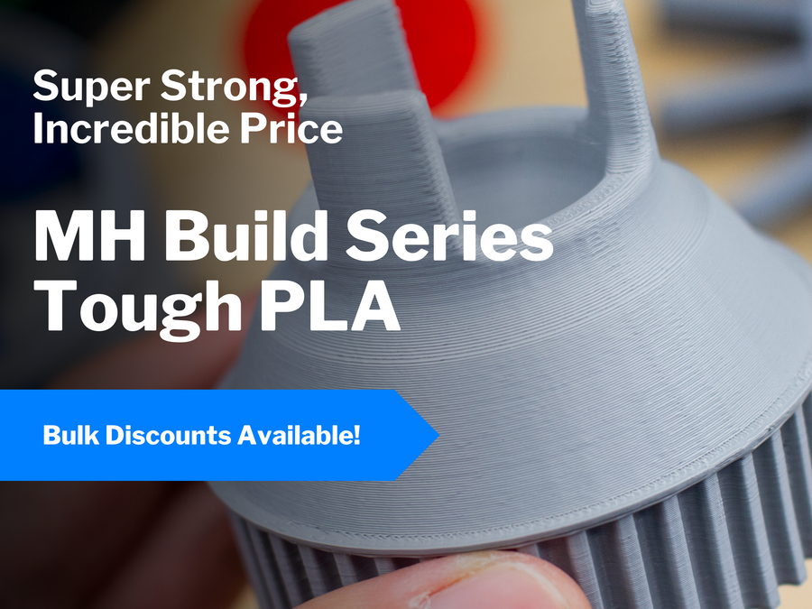 White MH Build Series Tough PLA FIlament - 1.75mm (1kg)
