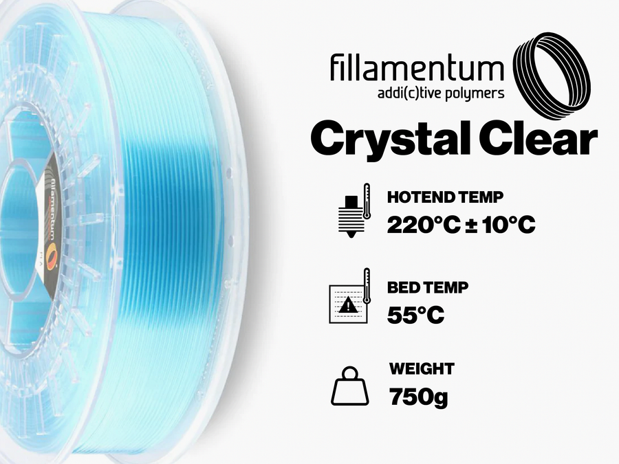 Fillamentum Crystal Clear Smaragd Green PLA Filament - 2.85mm (0.75kg)