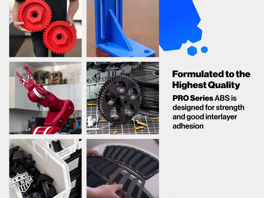 Gray PRO Series ABS Filament - 1.75mm (1kg)